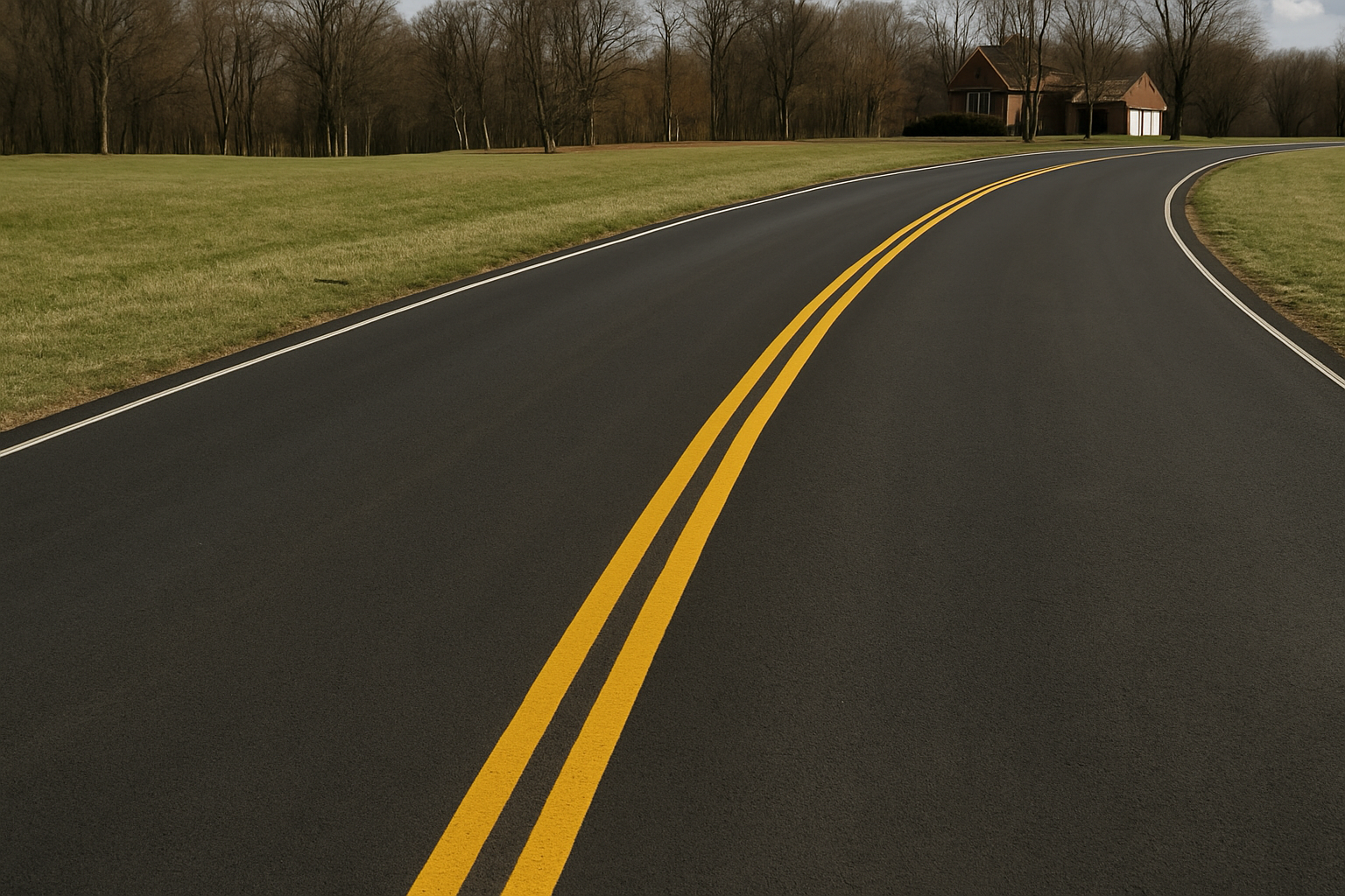 Asphalt crack filling on a residential driveway"