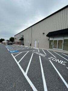 ADA Parking Spaces + Loading Zone Striping for a Commercial Retail Building in Lancaster County, PA